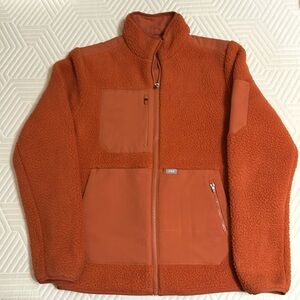 FIGS SMALL ON-SHIFT FLEECE JACKET. Terracotta.